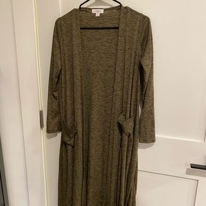 Lularoe Sarah Cardigan olive green